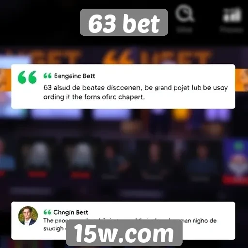 Opiniões de usuários sobre a experiência no 63 bet
